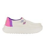 Wendy Peak Chambray Woven - White/Pink