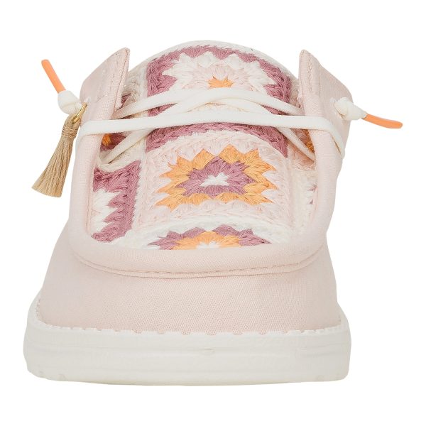 Wendy Slip Cottage Crochet - Pale Pink/Multi