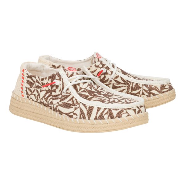 Wendy Espadrille Retro Palm - Downtown Brown/Egret