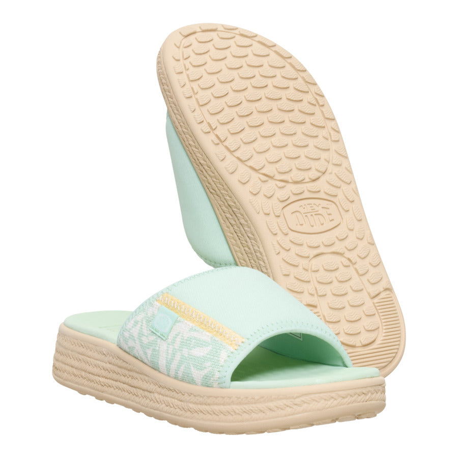 Tide Espadrille Slide - Celadon Green/Multi - Image 3