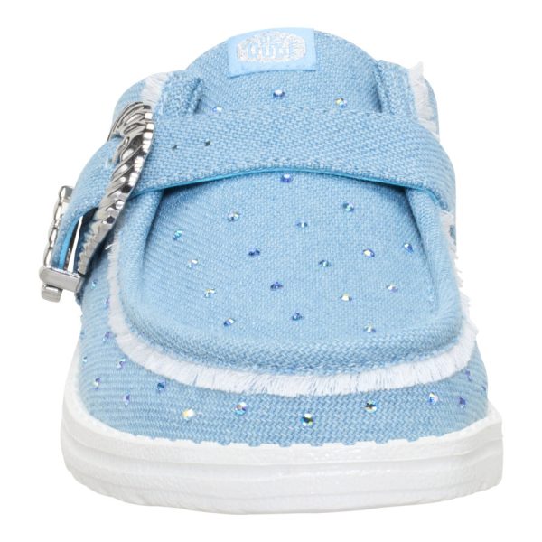 Wendy Slip Buckle Denim - Blue/Multi