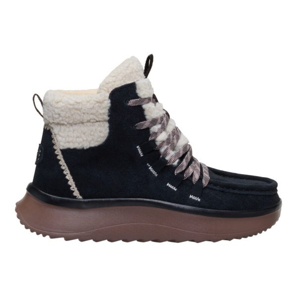 Wendy Peak Apres Suede Cozy Stitch - Black/Tan