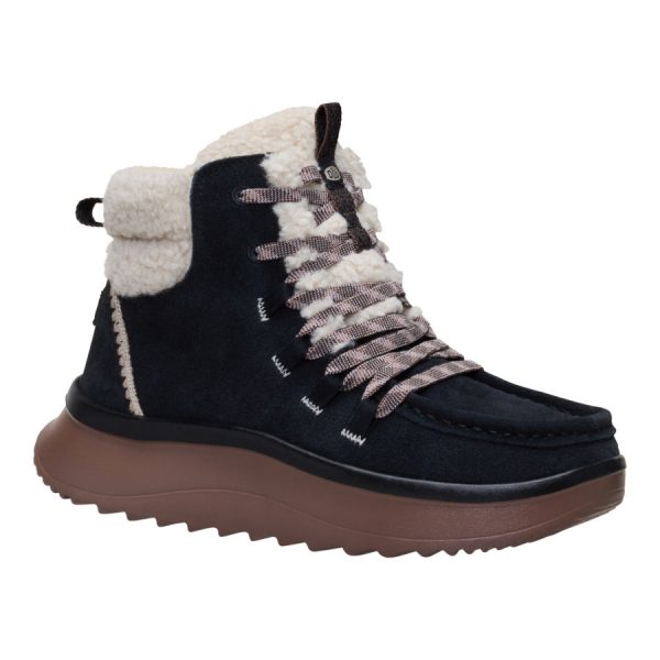 Wendy Peak Apres Suede Cozy Stitch - Black/Tan