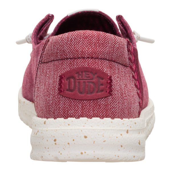 Wendy Break Brushed Linen - Burgundy