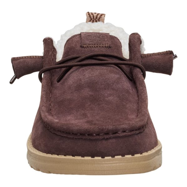 Wendy Suede Shearling - Dark Brown