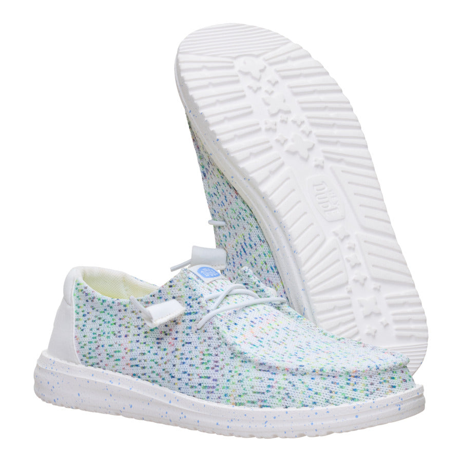 Wendy Stretch Speckle - White/Multi - Image 3